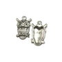 Charm bufnita, argintiu antichizat, 22x15 mm (cod 9-102)
