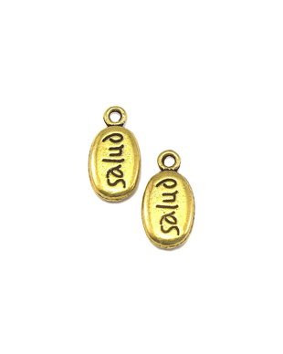 Charm auriu antichizat, 16x8 mm (cod 9-107)