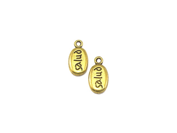 Charm auriu antichizat, 16x8 mm (cod 9-107)