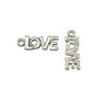 Charm Love argintiu antichizat, 21x8 mm (cod 9-110)