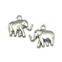 Charm elefant, argintiu antichizat, 20x19 mm (cod 9-112)