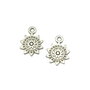 Charm soare, argintiu antichizat, 18x13 mm (cod 9-113)