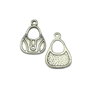 Charm poseta, argintiu antichizat, 21x14 mm (cod 9-114)