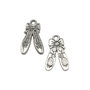 Charm balerini, argintiu antichizat, 21x13 mm (cod 9-115)