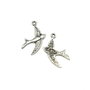 Charm pasăre, argintiu antichizat, 23x16 mm (cod 9-120)