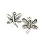 Charm fluture, argintiu antichizat, 22x20 mm (cod 9-121)