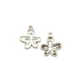 Charm floare, argintiu antichizat, 18x15 mm (cod 9-123)