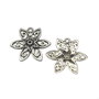 Charm floare, argintiu antichizat, 23x21 mm (cod 9-125)