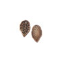 Charm frunza, finisaj cupru antichizat, 16x10 mm (cod 9-134)