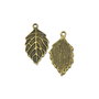 Charm frunza, finisaj bronz, 16x14 mm (cod 9-136)
