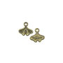 Charm frunza, finisaj bronz, 13x13 mm (cod 9-137)