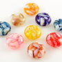 H083 Banuti rasina colorati, cu insertii albe 16mm