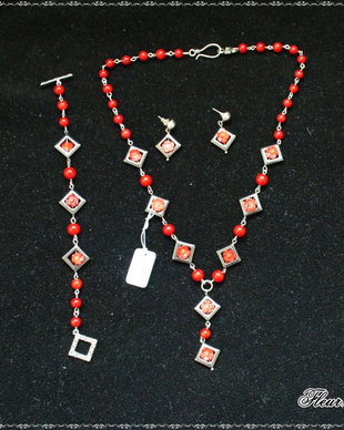SET CORAL ROSU SI HEMATIT - VANDUT