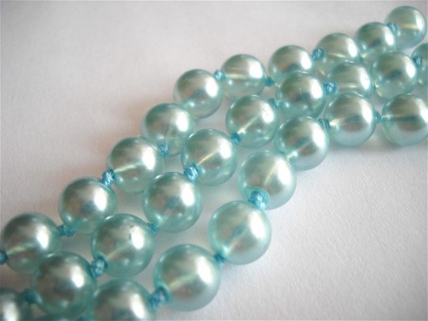 ST089 Perle de sticla, albastre, 8mm
