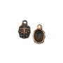 Charm buburuza, finisaj cupru antichizat, 14x10 mm (cod 9-30)