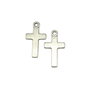 Charm cruciulita, argintiu antichizat, 24x13 mm (cod 9-139)