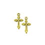 Charm cruciulita, auriu antichizat, 21x11 mm (cod 9-140)