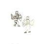 Charm Cupidon, argintiu antichizat, 21x15 mm (cod 9-145)