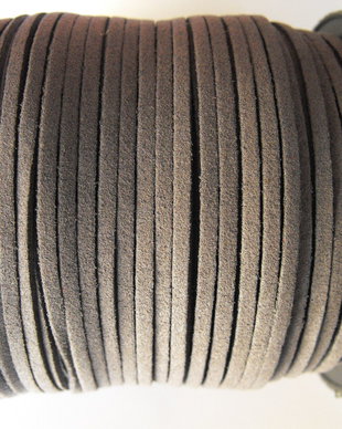 SNUR GRI IMITATIE PIELE INTOARSA - 3 X 1 MM - 1ML