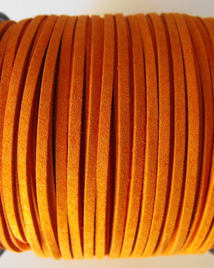 SNUR PORTOCALIU IMITATIE PIELE INTOARSA - 3 X 1 MM - 1ML