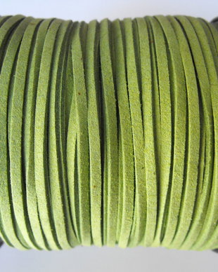 SNUR VERDE IMITATIE PIELE INTOARSA - 3 X 1 MM - 1ML