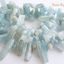 Aquamarine gherute 9-19x3-5.5x3-7 mm (10 bucati)