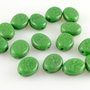 ST X6 Margele sticla banut oval verde 11x9mm