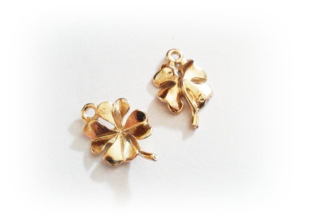 1b Charm placat aur '' Trifoi '' 16 x 10 mm