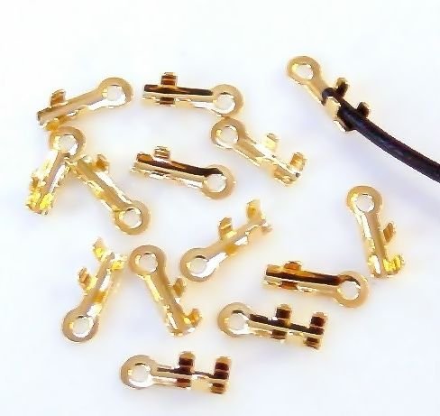2b End cord placat aur ( capat snur) 6x1,5 mm