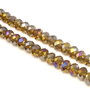 Cristale de sticla cognac, rondele fatetate, 8x6 mm (cod 19-1)
