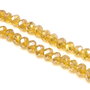 Cristale de sticla galben aurii, rondele fatetate, 8x6 mm (cod 19-3)