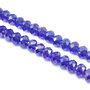 Cristale de sticla albastru cobalt, rondele fatetate, 8x6 mm (cod 19-5)