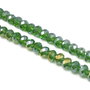 Cristale de sticla verzi, rondele fatetate, 8x6 mm (cod 19-7)