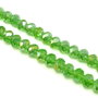 Cristale de sticla verde deschis, rondele fatetate, 8x6 mm (cod 19-8)