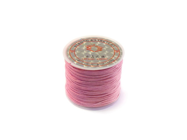 Snur bumbac cerat roz deschis, 1 mm – 1 m (cod 17-33)