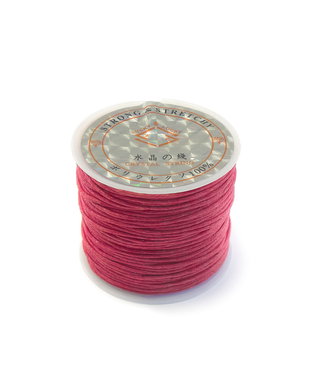 Snur bumbac cerat roz inchis, 1 mm – 1 m (cod 17-34)