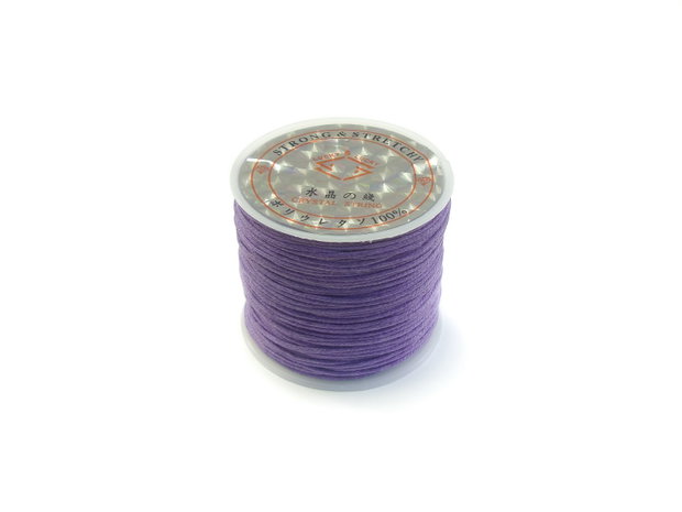 Snur bumbac cerat mov, 1 mm – 1 m (cod 17-35)