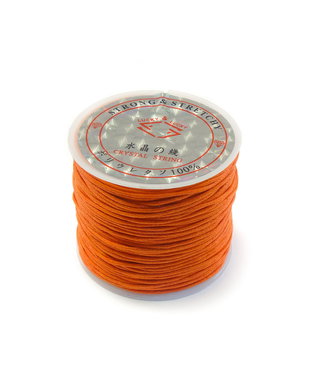 Snur bumbac cerat portocaliu, 1 mm – 1 m (cod 17-39)