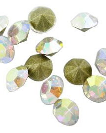 Strasuri rhinestone, clear, AB Color, 3mm