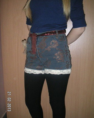 pantalon scurt romantic jeans