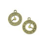 Charm ceas, finisaj bronz, 20x17 mm (cod 9-154)