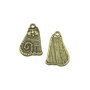 Charm pisica, finisaj bronz, 20x14 mm (cod 9-155)