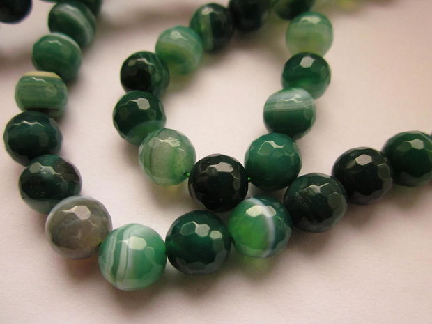 Agate fatetate 8mm verde degrade