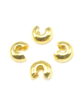 Acoperitor de crimp placat cu aur, 4 mm – 2 buc (cod 12-22)