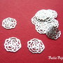 Trandafiras link din argint 925 rodiat 10x10x0.4 mm