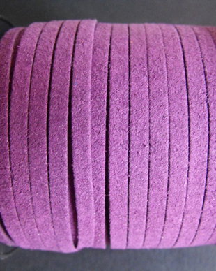 SNUR MOV IMITATIE PIELE INTOARSA - 5 X 1,5 MM - 1ML