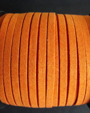SNUR PORTOCALIU IMITATIE PIELE INTOARSA - 5 X 1,5 MM - 1ML