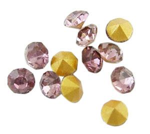 Strasuri rhinestone, mov, 3.4mm