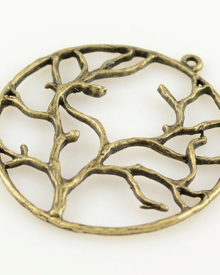 I159 Charms bronz 40mm ramuri copac