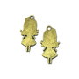 Charm fetita, finisaj bronz, 28x13 mm (cod 9-159)